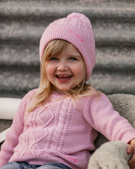 NEW Blossom Classic Cable Knit Jumper-Beanie BUNDLE - The Woolly Brand