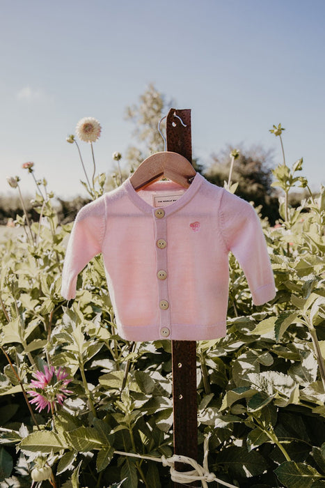 Blossom Essential Extra Fine Merino Wool Infant Cardigan - The Woolly Brand