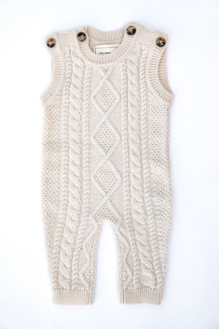 Merino Classic Cable Knit Merino Wool Overalls - The Woolly Brand