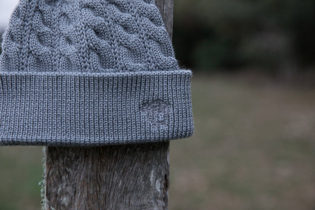 Storm Classic Cable Knit Beanie - The Woolly Brand