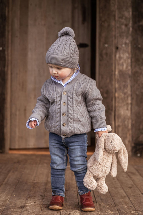 Storm Classic Cable Knit Merino Wool Cardigan - The Woolly Brand