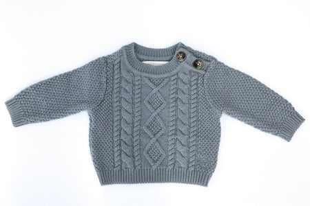Storm Classic Cable Knit Merino Wool Jumper - The Woolly Brand