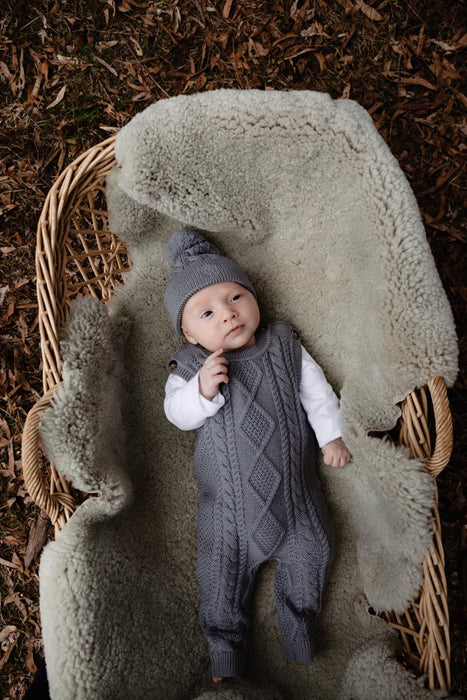 Storm Classic Cable Knit Merino Wool Overalls - The Woolly Brand